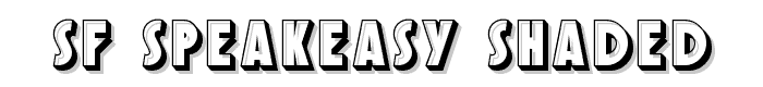 SF Speakeasy Shaded font